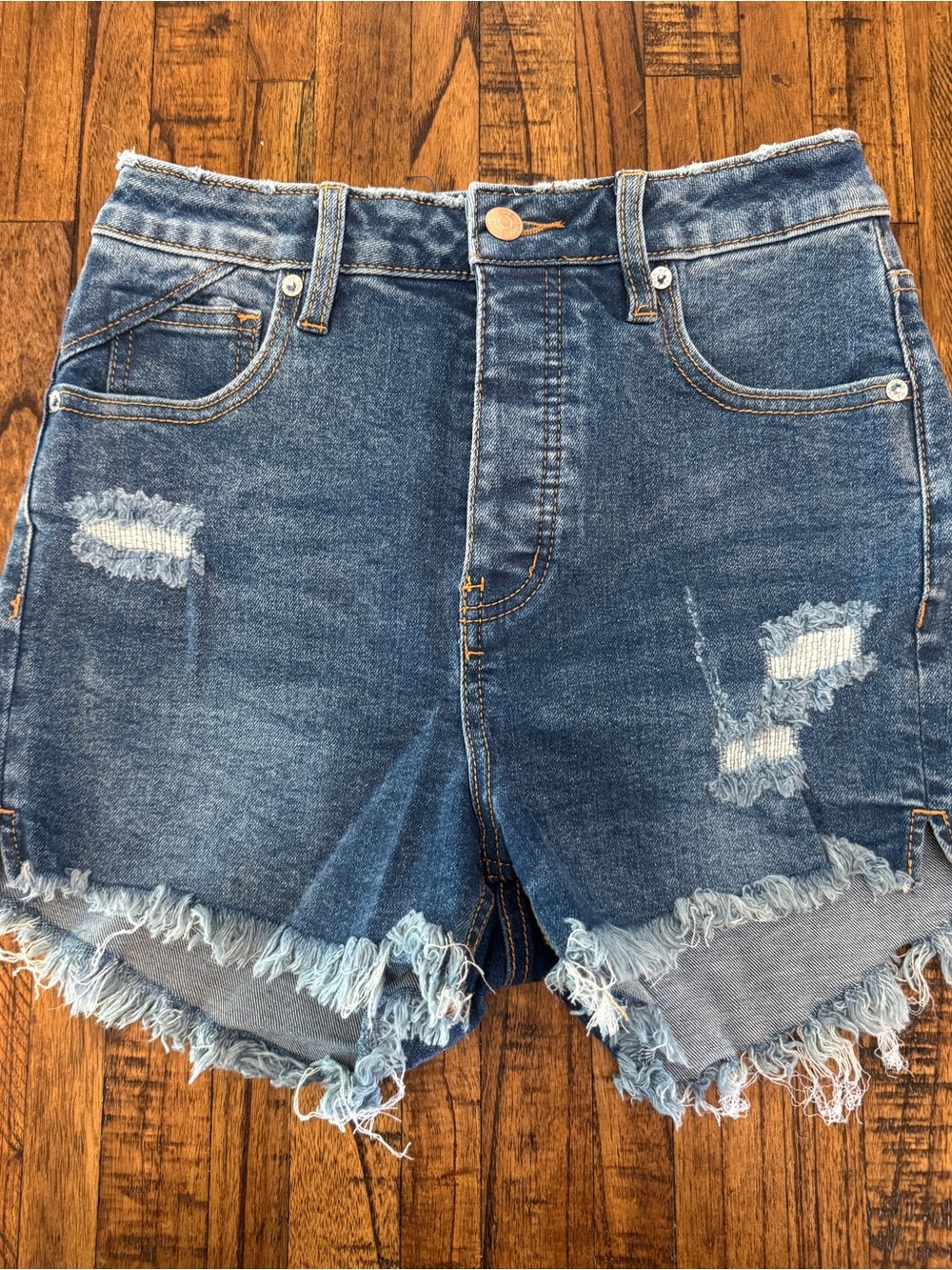 We The Free Women’s Distressed Denim Cutoff Shorts - Blue Size 26
